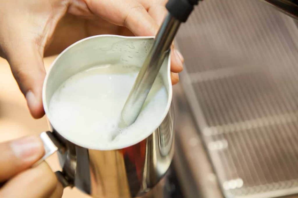 froth milk with espresso machine
