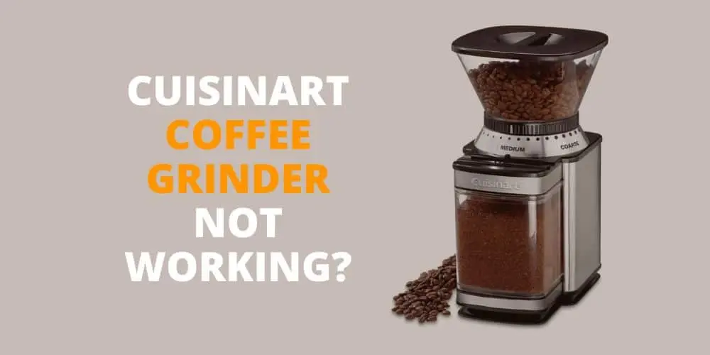 cuisinart coffee grinder not working