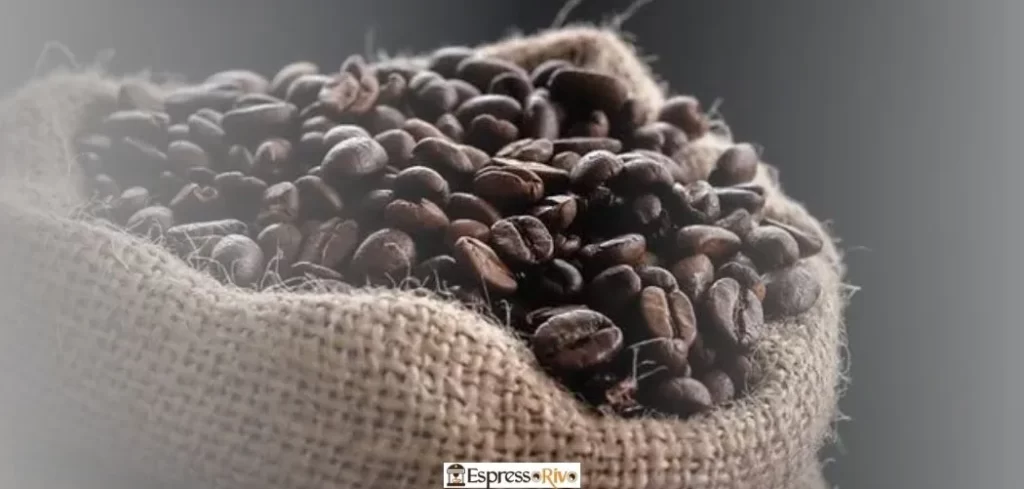 coffee beans in jute bag
