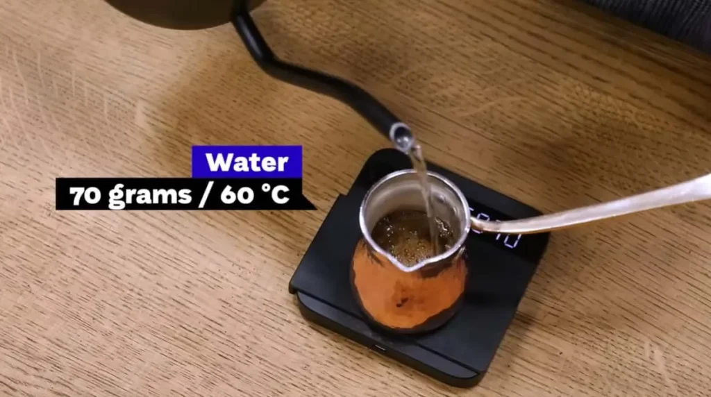 Water ratio for Turkish coffee