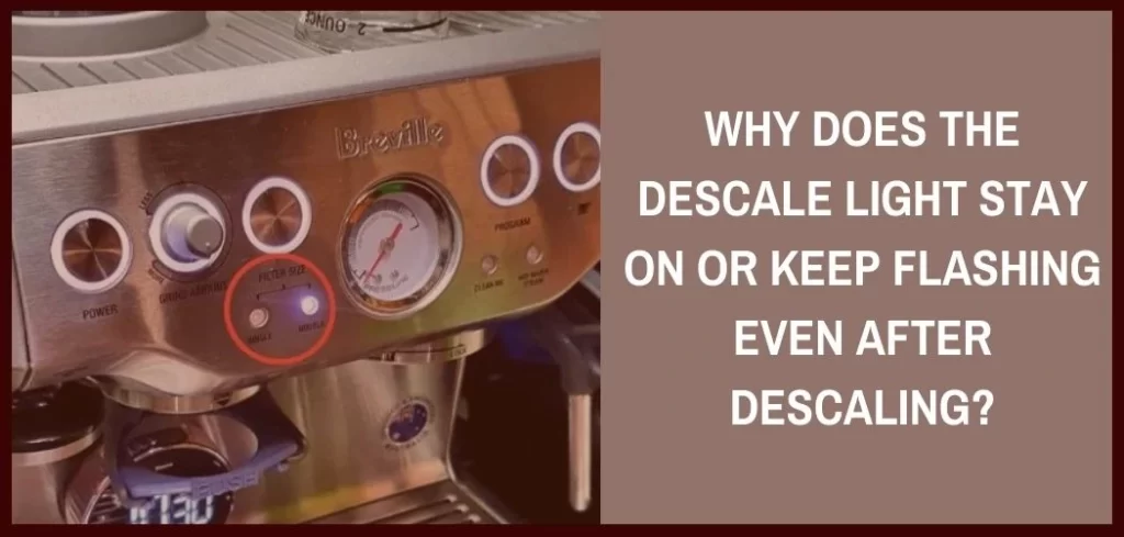 Why Does the Descale Light Stay On or Keep Flashing Even After Descaling?