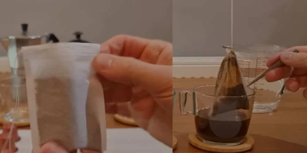 coffee pods in disposable tea bags