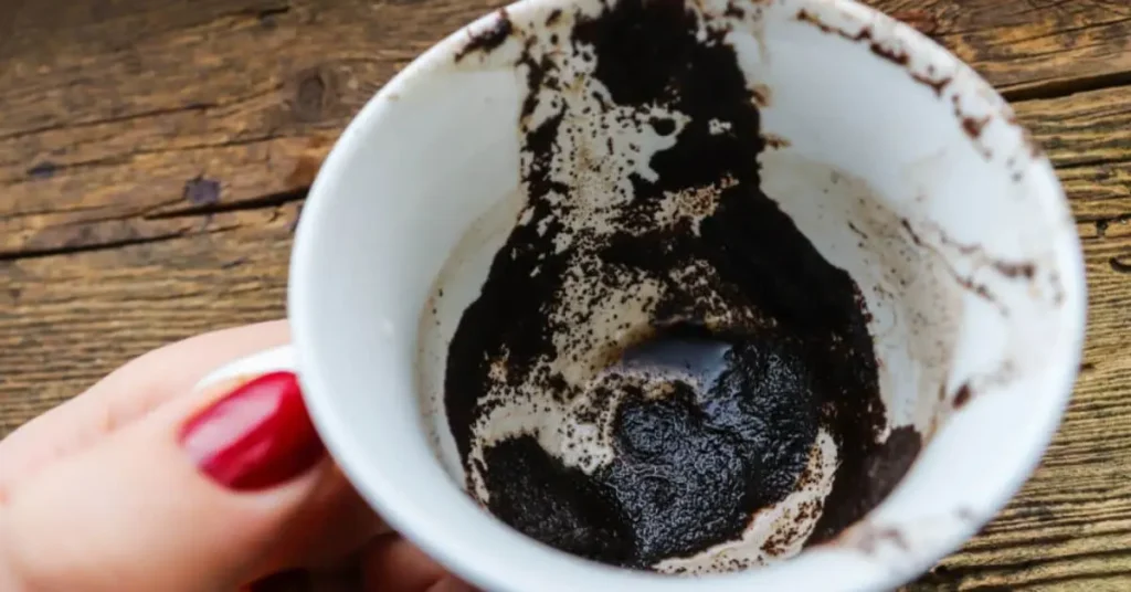 coffee grounds in coffee