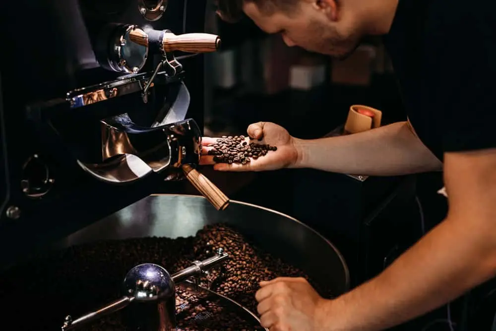 Coffee bean roasting process