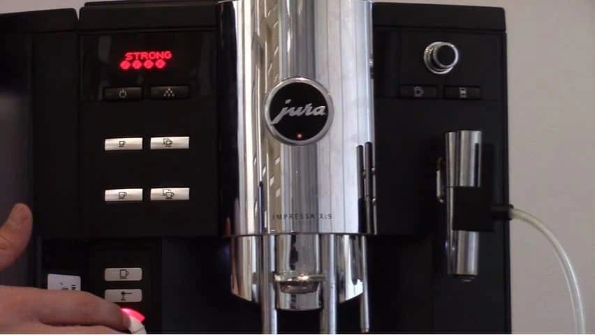 Setting temperature on jura coffee machine
