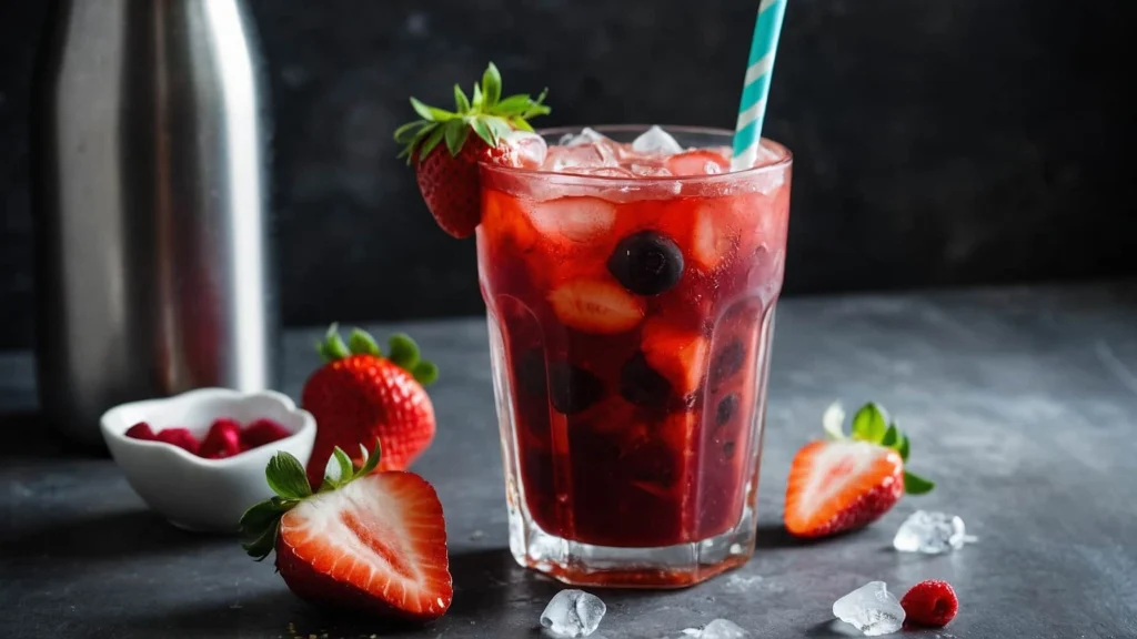 Iced Strawberry Acai Refresher