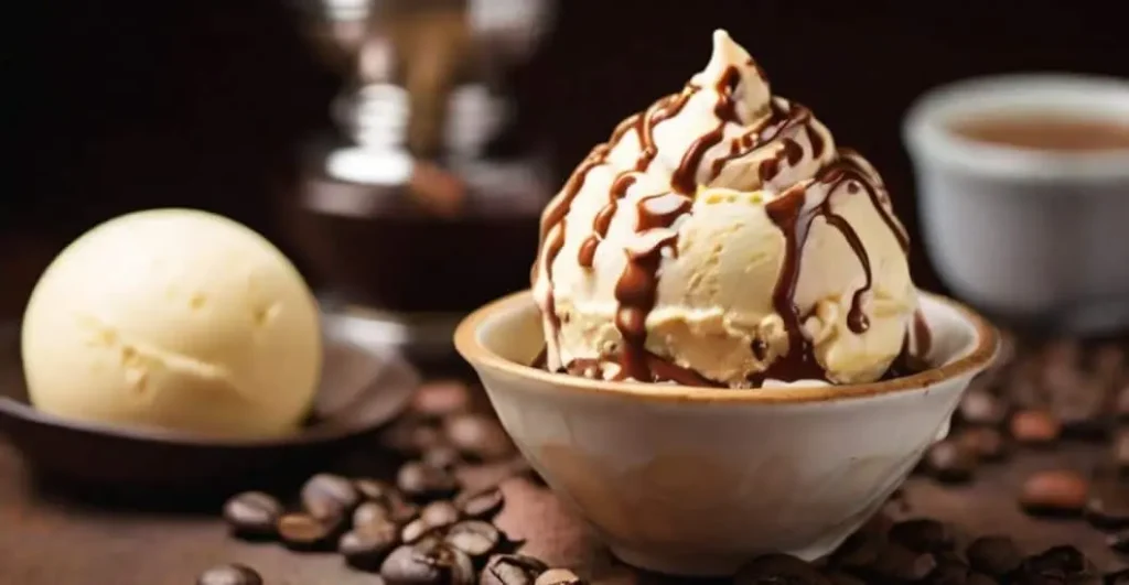 Flavored Ice Cream with old coffee