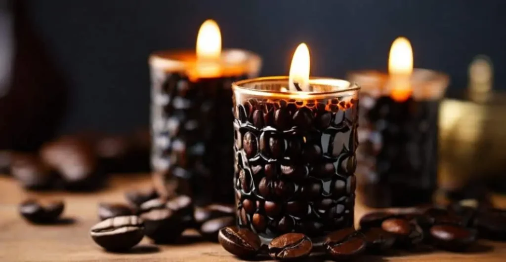 Scented Candles With Coffee Bean